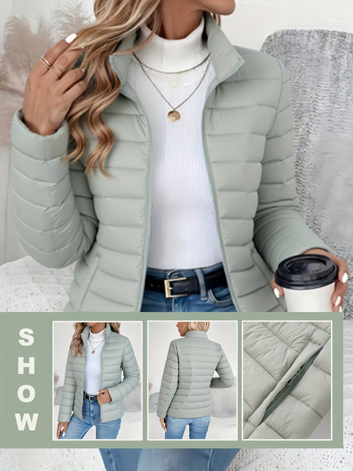 Abrigo de invierno ligero para mujer - Chaqueta larga