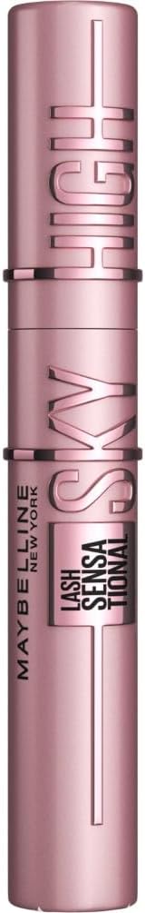 Maybelline New York, Máscara de Pestañas Lash Sensational Sky High con Cepillo Flexible y Extracto de Bambú, Volumen y Longitud Extrema para Pestañas Largas y Definidas, 7.2 ml, Tono 01, Negro