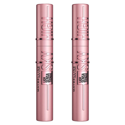 Maybelline New York, Máscara de Pestañas Lash Sensational Sky High con Cepillo Flexible y Extracto de Bambú, Volumen y Longitud Extrema para Pestañas Largas y Definidas, 7.2 ml, Tono 01, Negro