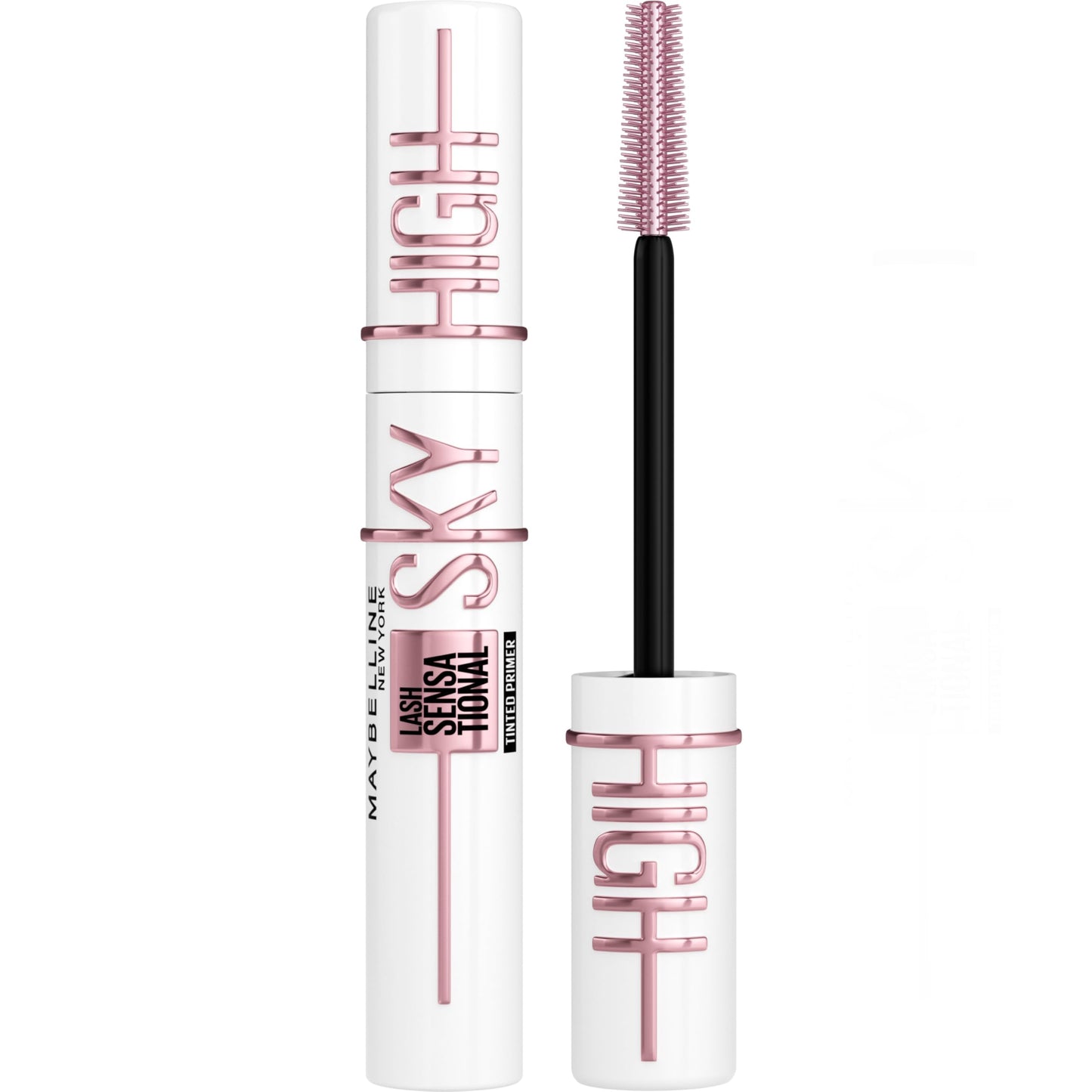 Maybelline New York, Máscara de Pestañas Lash Sensational Sky High con Cepillo Flexible y Extracto de Bambú, Volumen y Longitud Extrema para Pestañas Largas y Definidas, 7.2 ml, Tono 01, Negro