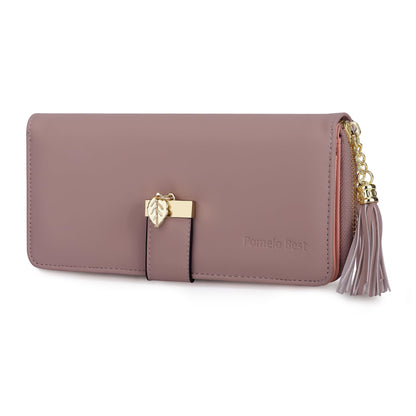 Pomelo Best Monederos Mujer Cartera de Mujer de Gran Capacidad de Cuero de Mujer con RFID Bloqueo Bolsos Largo de Mujer con Cremallera de Bolsillo