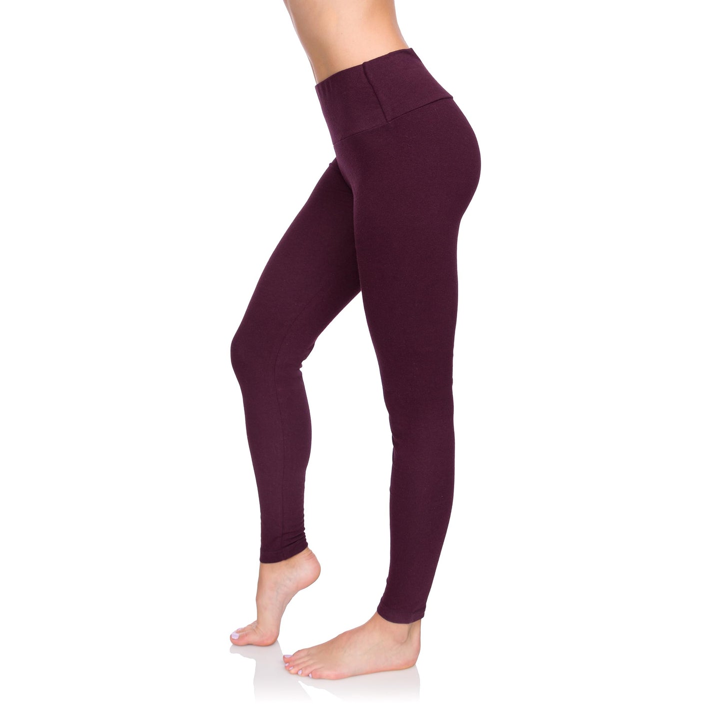 SOFTSAIL - Leggings de algodón para Mujer Cintura Alta Control del Vientre Deportes Gimnasio Fitness Pantalones elásticos para Mujer Color sólido Tallas Grandes LWP