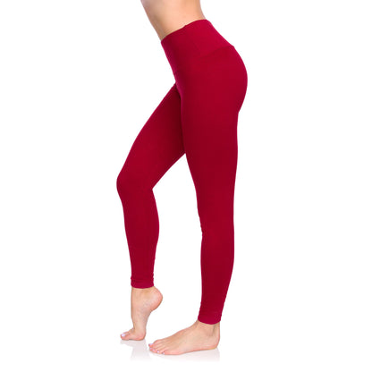 SOFTSAIL - Leggings de algodón para Mujer Cintura Alta Control del Vientre Deportes Gimnasio Fitness Pantalones elásticos para Mujer Color sólido Tallas Grandes LWP
