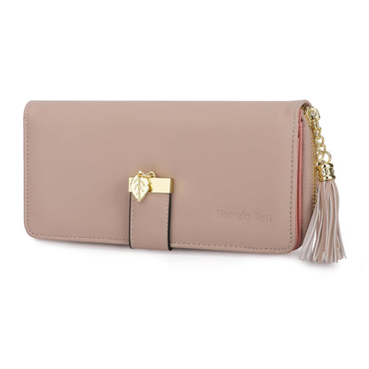 Pomelo Best Monederos Mujer Cartera de Mujer de Gran Capacidad de Cuero de Mujer con RFID Bloqueo Bolsos Largo de Mujer con Cremallera de Bolsillo