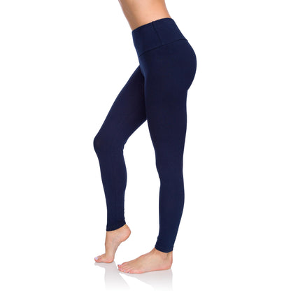 SOFTSAIL - Leggings de algodón para Mujer Cintura Alta Control del Vientre Deportes Gimnasio Fitness Pantalones elásticos para Mujer Color sólido Tallas Grandes LWP
