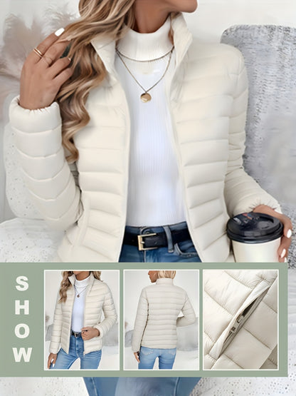 Abrigo de invierno ligero para mujer - Chaqueta larga