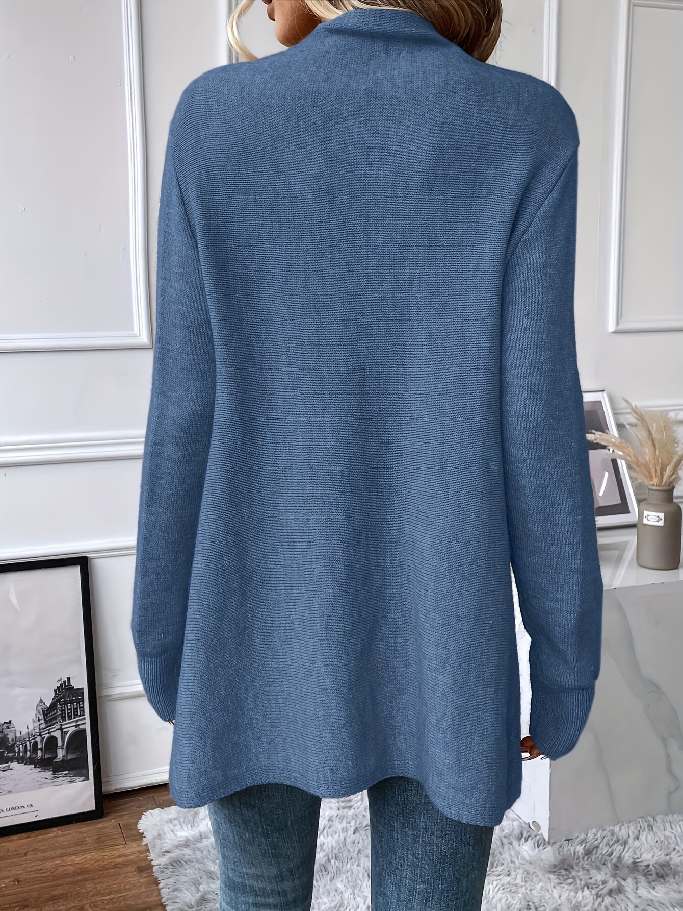 Chal decorativo con flecos y borlas – Cuello drapeado elegante