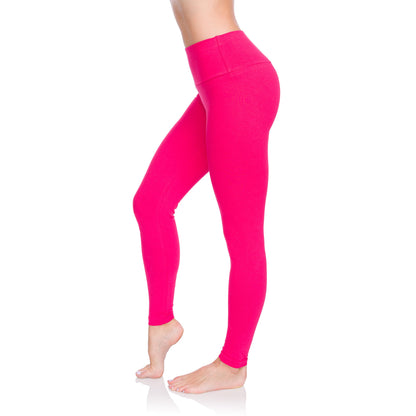 SOFTSAIL - Leggings de algodón para Mujer Cintura Alta Control del Vientre Deportes Gimnasio Fitness Pantalones elásticos para Mujer Color sólido Tallas Grandes LWP