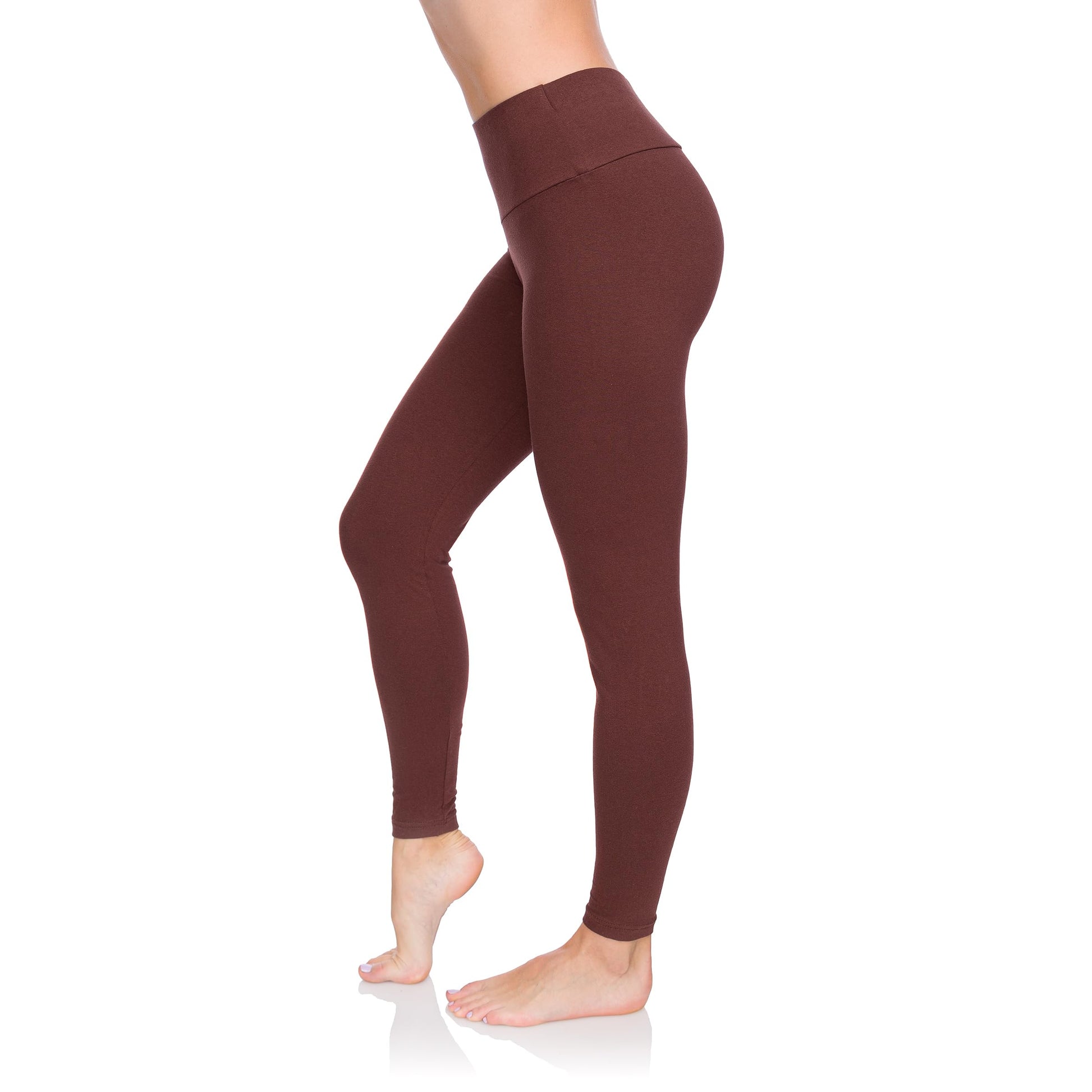 SOFTSAIL - Leggings de algodón para Mujer Cintura Alta Control del Vientre Deportes Gimnasio Fitness Pantalones elásticos para Mujer Color sólido Tallas Grandes LWP