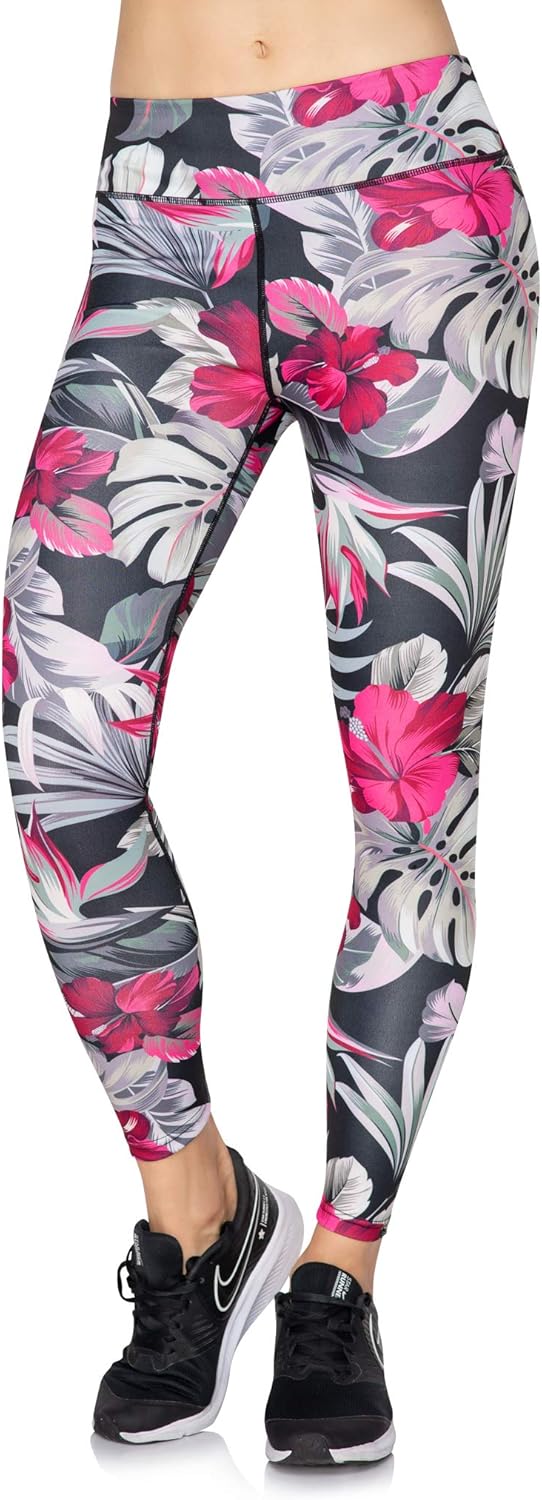 SOFTSAIL Las mujeres de Deportes Conjunto de Talle Alto, Adelgazamiento Running Leggings Sujetador Crop Top SM01