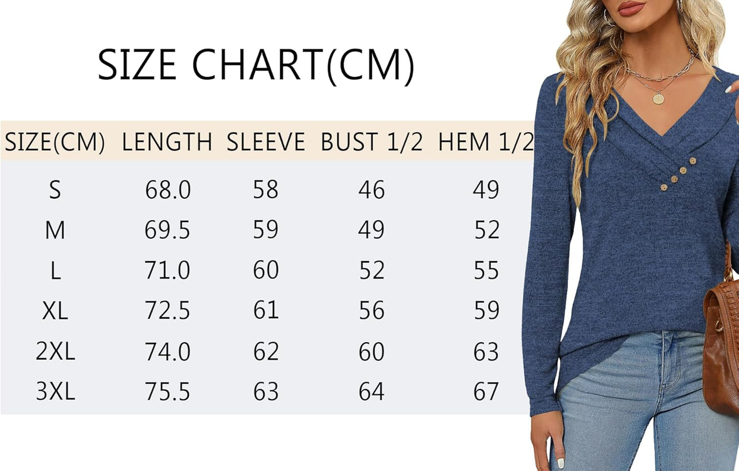 DUOEASE Camisetas de Manga Larga para Cuello en V Mujer Otoño Invierno Jersey Elegantes Básica Blusas