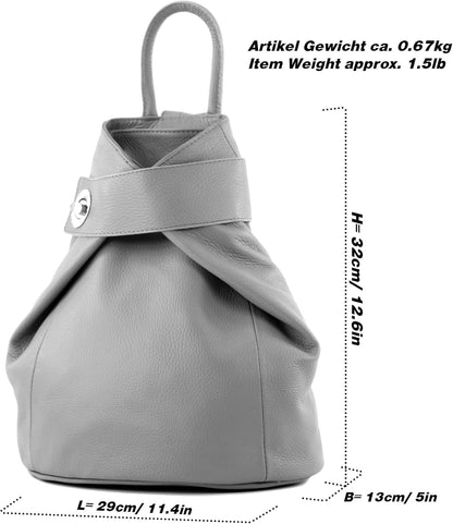 modamoda de - T179 - ital: mochila de mujer de cuero