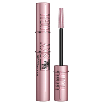 Maybelline New York, Máscara de Pestañas Lash Sensational Sky High con Cepillo Flexible y Extracto de Bambú, Volumen y Longitud Extrema para Pestañas Largas y Definidas, 7.2 ml, Tono 01, Negro