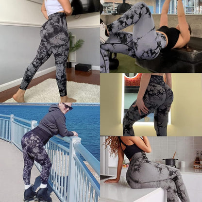 Neteson Leggings Deportivos Mujer Push Up Cintura Alta Mallas Anticeluliticos Sin Costuras Opaco Scrunch Butt Pantalones Gym Yoga Fitness Jogging Entrenamiento