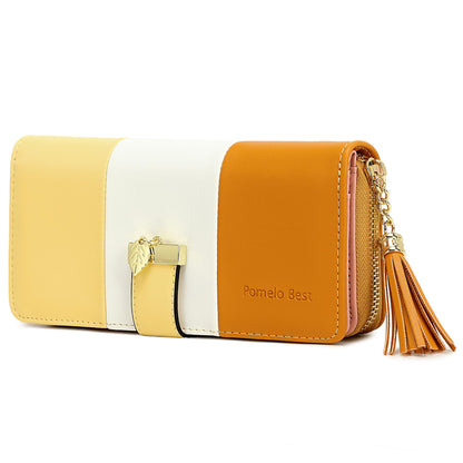 Pomelo Best Monederos Mujer Cartera de Mujer de Gran Capacidad de Cuero de Mujer con RFID Bloqueo Bolsos Largo de Mujer con Cremallera de Bolsillo