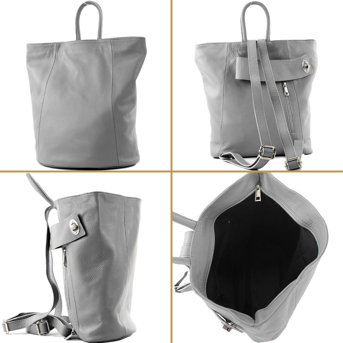 modamoda de - T179 - ital: mochila de mujer de cuero