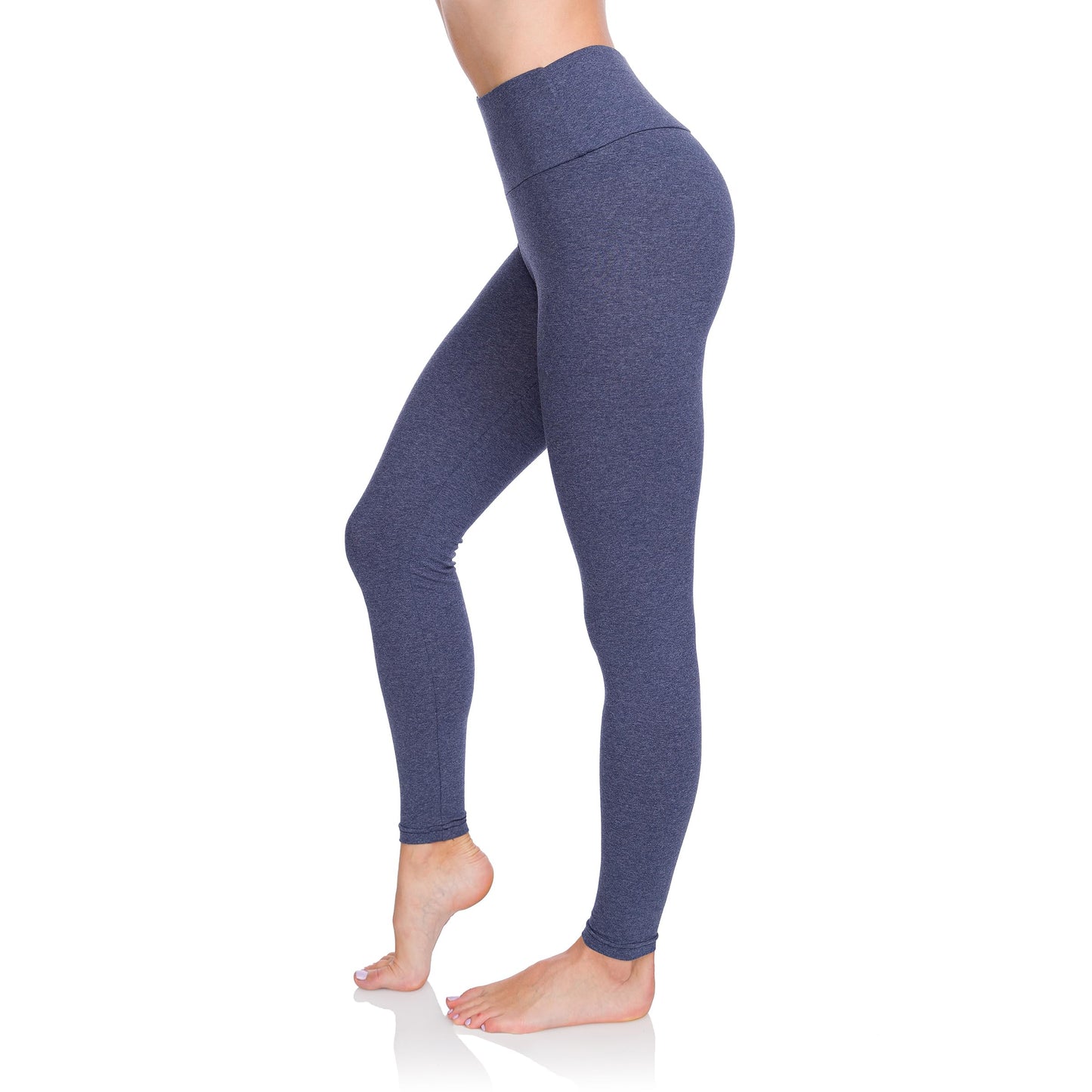SOFTSAIL - Leggings de algodón para Mujer Cintura Alta Control del Vientre Deportes Gimnasio Fitness Pantalones elásticos para Mujer Color sólido Tallas Grandes LWP