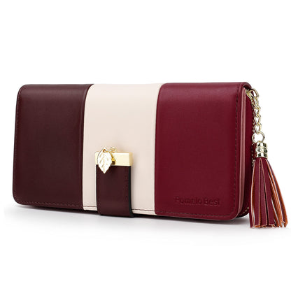 Pomelo Best Monederos Mujer Cartera de Mujer de Gran Capacidad de Cuero de Mujer con RFID Bloqueo Bolsos Largo de Mujer con Cremallera de Bolsillo