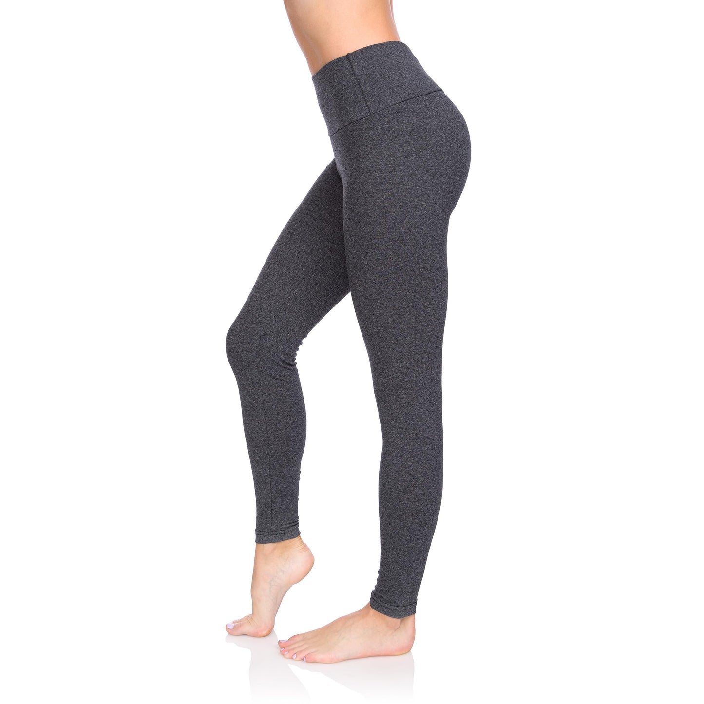 SOFTSAIL - Leggings de algodón para Mujer Cintura Alta Control del Vientre Deportes Gimnasio Fitness Pantalones elásticos para Mujer Color sólido Tallas Grandes LWP