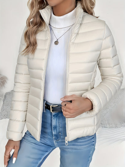 Abrigo de invierno ligero para mujer - Chaqueta larga