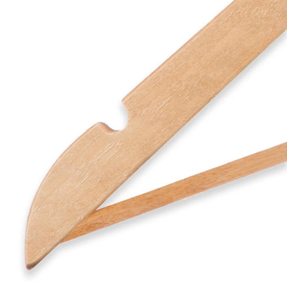 Perchas de Madera para Ropa – Madera y Blanco, Hombros con Muescas, Antideslizantes