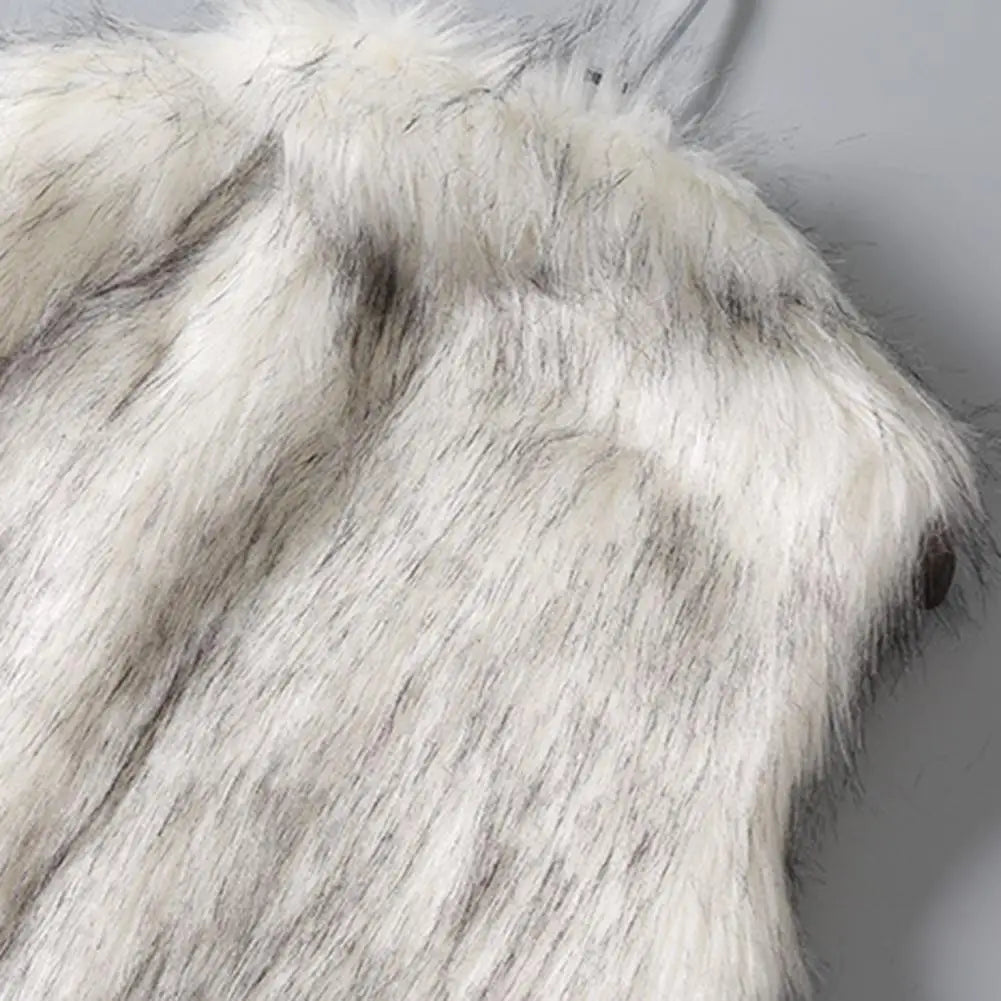 Chaleco de mujer — diseño suelto, abotonado, térmico y grueso, con pelo sintético ❄️🧥