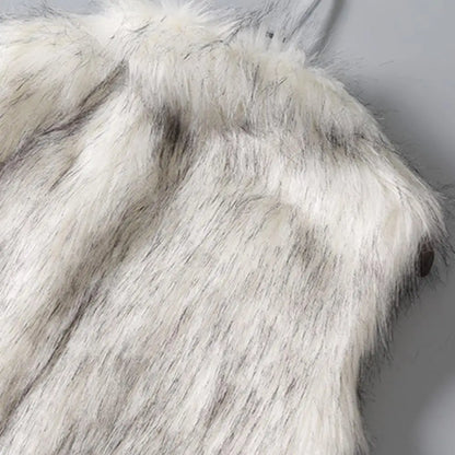 Chaleco de mujer — diseño suelto, abotonado, térmico y grueso, con pelo sintético ❄️🧥