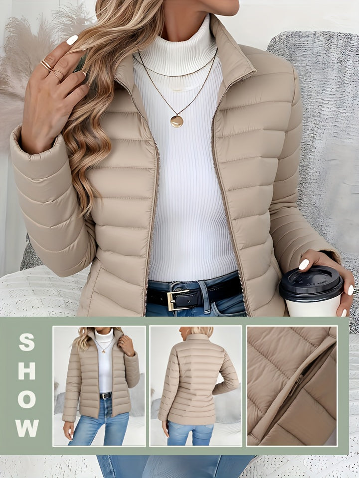Abrigo de invierno ligero para mujer - Chaqueta larga