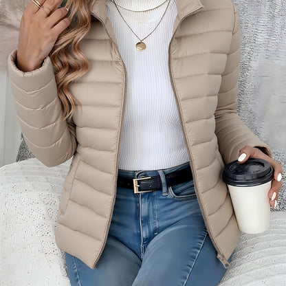 Abrigo de invierno ligero para mujer - Chaqueta larga